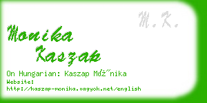 monika kaszap business card